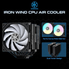 CPU Air Coolor Combo - AMD Ryzen 7 7700X CPU Processor with KINGCOOL Iron Wind 120mm ARGB CPU Air Cooler