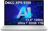 Dell XPS 13 9350 AI PC Business Laptop, (13.4" FHD+ 120Hz, Intel Core Ultra 7 258V, 32GB DDR5, 1TB SSD), 2x Thunderbolt 4, Copilot+ PC,1080p RGB Webcam, Backlit, FP, Wi-Fi 7, Win 11 Pro, Platinum