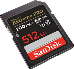 Sandisk 512GB SD Extreme Pro SDXC UHS-I Memory Card Works with Sony ZV-E10, A7 IV, ZV-E10 II Alpha Camera (SDSDXXD-512G-GN4IN) C10 Bundle with (1) Everything But Stromboli Micro & SD 3.0 Card Reader