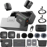 DJI Mic Mini (2 TX + 1 RX + Charging Case) Wireless Lavalier Microphone, Ultralight, Noise Cancelling, Up to 48-Hour Battery Life Bundle with 2 x Deco Gear Lapel Microphone and 5" EVA Case | DJI Mic Mini |
