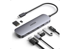 Anker A83D2 – 7‑in‑1 USB‑C Hub, 4K@60Hz HDMI, 100W PD Charging, Dual USB‑A 3.0, USB‑C Data, SD/TF Card Slots - 18 Months Warranty