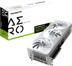 GeForce RTX 5070 Ti AERO OC 16G Graphics Card, 16GB 256-bit GDDR7, PCIe 5.0, WINDFORCE Cooling System, GV-N507TAERO OC-16GD Video Card