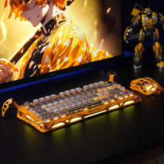 GravaStar Alloy 75 RGB wireless mechanical gaming keyboard for computer setup