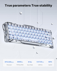 GRAVASTAR V60 PRO 60% HALL EFFECT MAGNETIC SWITCH - SILVER