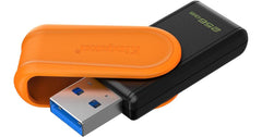 Kingston DataTraveler Exodia S USB Flash Drive - 256GB - USB 3.2 Gen 1 - USB Type A - Black/Orange - DTXS/256GB