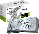 AORUS GeForce RTX 5080 Master ICE 16G Graphics Card, WINDFORCE Cooling System, 16GB 256-bit GDDR7, GV-N5080AORUSM ICE-16GD Video Card