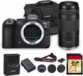 EOS R6 Mark II Mirrorless Camera | 24.2MP Full Frame Sensor 4K 60p Video | Dual Pixel AF in-Body Stabilization for Professionals (5666C002) + Canon RF 75-300mm Lens + 64GB Card + Bag
