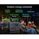Schneider OffGrid Portable Power Station 330, 230V, 332Wh Lithium-ion, LCD, 2 BS1363 UK outlets, Sinewave, 3 USB-A, 1 USB-C, Wireless Charger