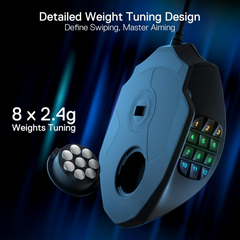 Redragon M908 IMPACT Wired Gaming Mouse - Black