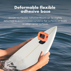 SEASKY High-Polymer Foam Floating Frame Float Guard & SEASKY A1 Flexible Adhesive Surfboard Mount KIT for Insta360 Ace/Ace Pro/Ace Pro 2 Action Camera Water Sports Accessories
