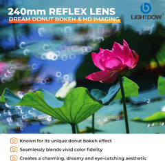 F 240mm F5.6 Reflex Lens - MF for Nikon D850/D750/D500/D7500/D610/D5600/D7200/D7000/D3500/D3400/D3300/D3200/D3100/D5/D6/D810//D7100/D5300/D5100/D800 - Manual Focus DSLR Cameras Lens(F-Mount)