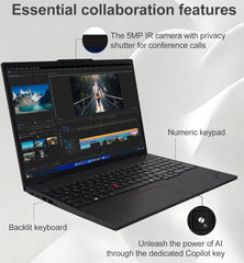 Lenovo ThinkPad T16 Gen 4 Business AI Laptop (16" FHD+, AMD Ryzen AI 7 PRO 350 (> Intel Ultra 7 255U), 16GB DDR5, 512GB SSD) Copilot+ PC, 2x Thunderbolt 4, Backlit, Fingerprint, IR Webcam, Win 11 Pro