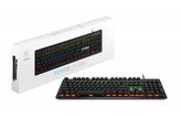 MSI Forge GK300 Blue US - Mechanical Keyboard, Blue SWITCHES, RGB, Ergonomic, Anti-GHOSTING, Angle-Adjustable - Black