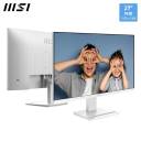 MSI PRO MP273W E14A 27" FHD Computer Monitor, 1920x1080 IPS, 144Hz, 1ms, HDR Ready, Adaptive-sync, Eye Care, Built-in Speaker, HDMI 2.0, DP 1.2a, Frameless, Tilt Adjustable, Vesa Mount, White