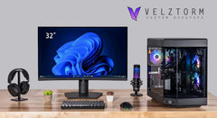 Black Praetix Custom Built Gaming Desktop PC (Intel i9-14900K, AMD Radeon RX 9060 XT, 32GB DDR5, 1TB PCIe SSD, RGB Fans, 360mm AIO, 1000W PSU, WiFi 6E, Bluetooth 5.2, RJ-45, Win 11 Home)