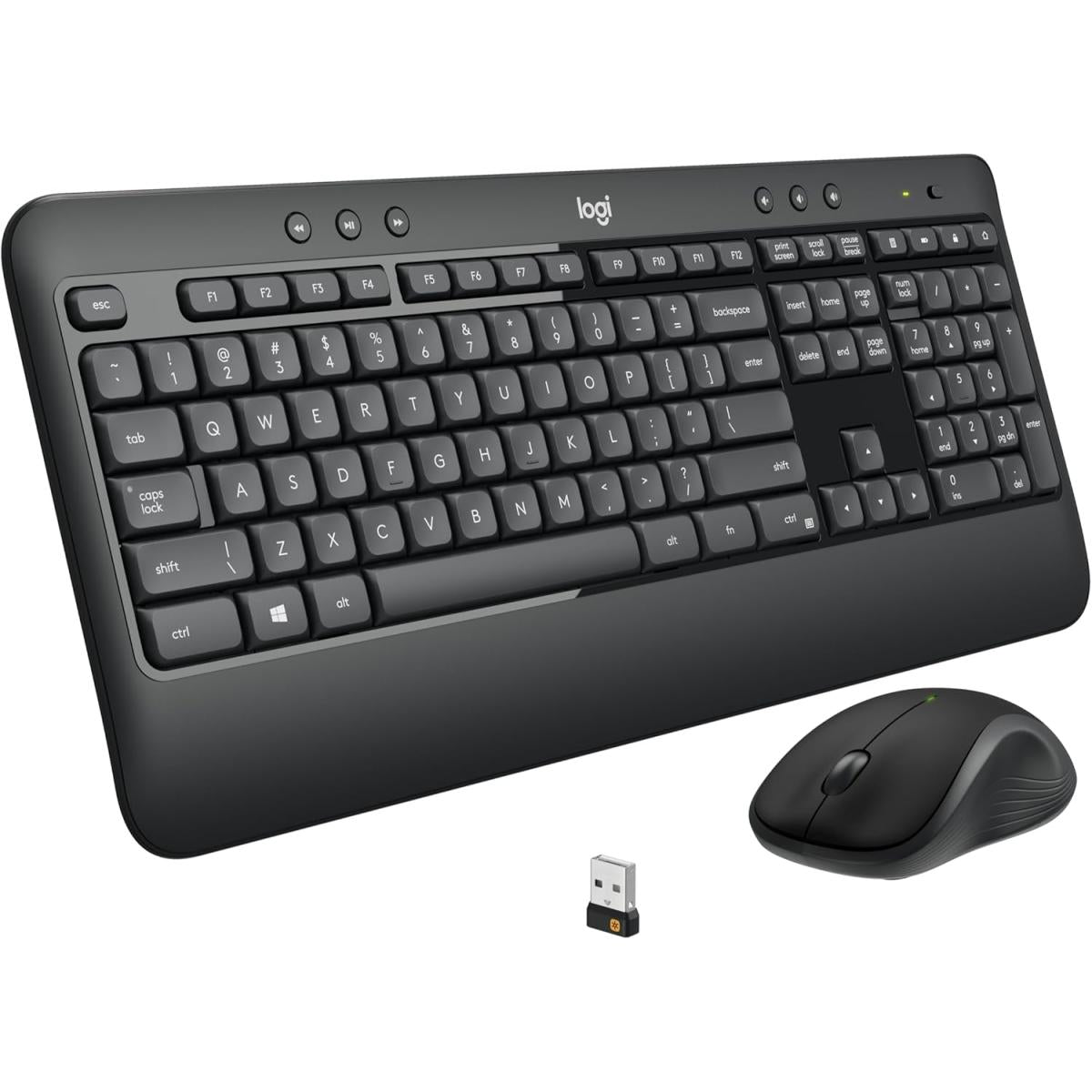 Logitech MK540 Advanced Wireless Keyboard & Mouse Combo 2in1 (2.4GHz), Sleek & Comfortable Spill-Resistant Design, Full-Size Keyboard w/ Programmable Keys & Palm Rest, Optical Mouse - PC/Laptop (عربي) | Logitech MK540 Advanced Wireless Keyboa Logitech MK540 Advanced Wireless Keyboard & Mouse Combo 2in1 (2.4GHz), Sleek & Comfortable Spill-Resistant Design, Full-Size Keyboard w/ Programmable Keys & Palm Rest, Optical Mouse - PC/Laptop (عربي) | Logitech MK540 Advanced Wireless Keyboa