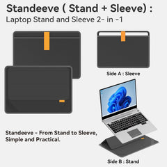 A485S Hard Protective Sleeve Case with Stand Compatible for 14-16 inch Lenovo Legion 5a Gen 11, DELL XPS 16, Razer Blade 15, MSI Modern 15 F13M