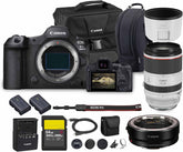 EOS R5 Mark II Mirrorless Camera | 45MP Full Frame Sensor 8K Video Recording | Advanced IBIS Autofocus for Professional Creators (6536C002) + Canon RF 70-200mm Lens + Adapter EF-EOS R + More