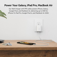 Belkin Dual USB-C 1x Up to 30W - White