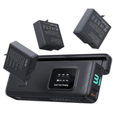 AC3 30W Fast Camera Battery Charger Hub with 3 Pack 1750mAh Replacement Ace Pro 2 Batteries for Insta360 Ace Pro 2/AcePro/Ace Action Camera, Triple Slot PD Charging, LED Display