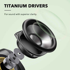 Anker Motion Boom Waterproof Bluetooth Speaker with Titanium Drivers, BassUp Technology, IPX7, 24H Playtime, App, Built-in Handle, Outdoor Speaker for Camping, Pool, Beach, Backyard