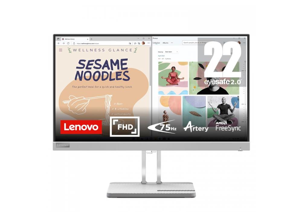Lenovo L - Series 54.48 cm (21.4inch) FHD Ultraslim Monitor 16.7Mn Colors