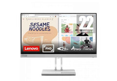 Lenovo L-Series 54.48 cm (21.4inch) | FHD Ultraslim Monitor |16.7Mn Colors, 75Hz, 4ms, AMD FreeSync, HDMI,TUV Eye Comfort & Low Blue Light - White