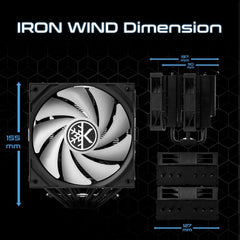 CPU Air Coolor Combo - AMD Ryzen 7 7700X CPU Processor with KINGCOOL Iron Wind 120mm ARGB CPU Air Cooler