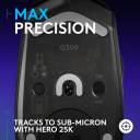 Logitech G309 Lightspeed Wireless Gaming Mouse, Lightweight, LIGHTFORCE Hybrid Switches, Hero 25K Sensor, 86g & 300+ hr Battery Life with AA Battery, 6 Programmable Buttons, PC & Mac - Black