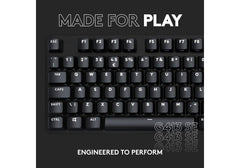 Logitech G413 TKL SE Mechanical Gaming Keyboard, PBT Keycaps, USB 2.0 Connection Type, White Backlighting, 12 Function Key Media Controls, Tactile Switch, English Arabic Layout, Black