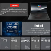 Lenovo ThinkPad P1 Workstation Laptop, 16" 4K OLED Touchscreen, Intel Core i7-13800H (14 Core, Up to 5.2 GHz), NVIDIA RTX 4080, 32GB DDR5 RAM, 1TB SSD, Fingerprint, Backlit, 5MP IR Webcam, Win 11 Pro