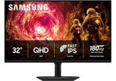 Samsung 32” Odyssey G5 G50F QHD Resolution Gaming Monitor, 180Hz Refresh Rate, Fast IPS Panel, HDR10, NVIDIA G-Sync Compatible, 1ms Response Time (GtG), AMD FreeSync™, Adjustable Stand