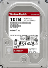 10TB WD Red Plus NAS Internal Hard Drive HDD - 5400 RPM, SATA 6 Gb/s, CMR, 256 MB Cache, 3.5" - WD101EFAX