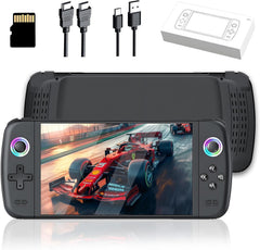 M27 Portable Handheld Game Console 128G, Retro Video Gaming Console with Built-in 30000+ Retro Games 30+ Emulators, 7 Inch IPS Screen, 600*1024 Resolution (Black)