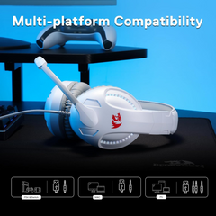 Redragon H211W-RGB CRONUS Wired Gaming Headset - White