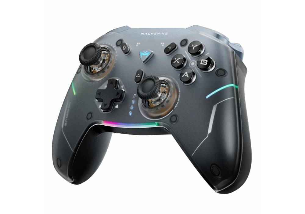 Machenike G5Pro V2 1000HZ Wireless Gaming Controller for NS/PC/iOS/Android, PC Controller With Hot-Swappable Joystick,Optical Triggers,Optical Micro Switches,RGB Backlight - White