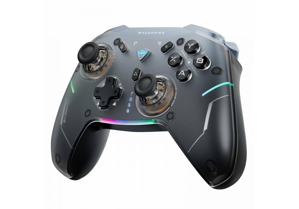 Machenike G5Pro V2 1000HZ Wireless Gaming Controller for NS/PC/iOS/Android, PC Controller With Hot-Swappable Joystick,Optical Triggers,Optical Micro Switches,RGB Backlight - Black