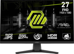 MAG 272F 27-inch 1920 x 1080 (FHD) Gaming Office Monitor, 200Hz, Adaptive Sync, HDR Ready, HDMI, VGA Port, VESA Mountable, Tilt, 4-Side Slim Bezel,0.5ms, Black