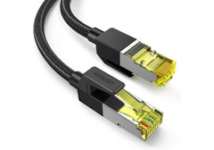 UGREEN Ethernet Cable 1M, Braided Cat 7 10Gbps 600MHz Lan Network RJ45 Cable High-Speed Double Shield Internet Cord Compatible (1m)