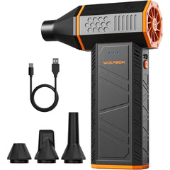 WOLFBOX electric air duster MegaFlow 50 with 110000RPM, 3-Gear adjustable mini blower, Cordless, Fast charging, Suitable for dust removal in computers, keyboards, cars, houses and outdoors. | MegaFlow 50 |