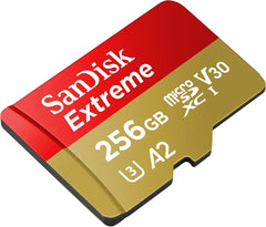 SanDisk MicroSDXC 256GB Extreme Memory Card Compatible with Insta360 Ace Pro 2, Ace Pro and Ace Action Camera (SDSQXAV-256G-GN6MN) C10 V30 Bundle with 1 Everything But Stromboli MicroSD Card Reader