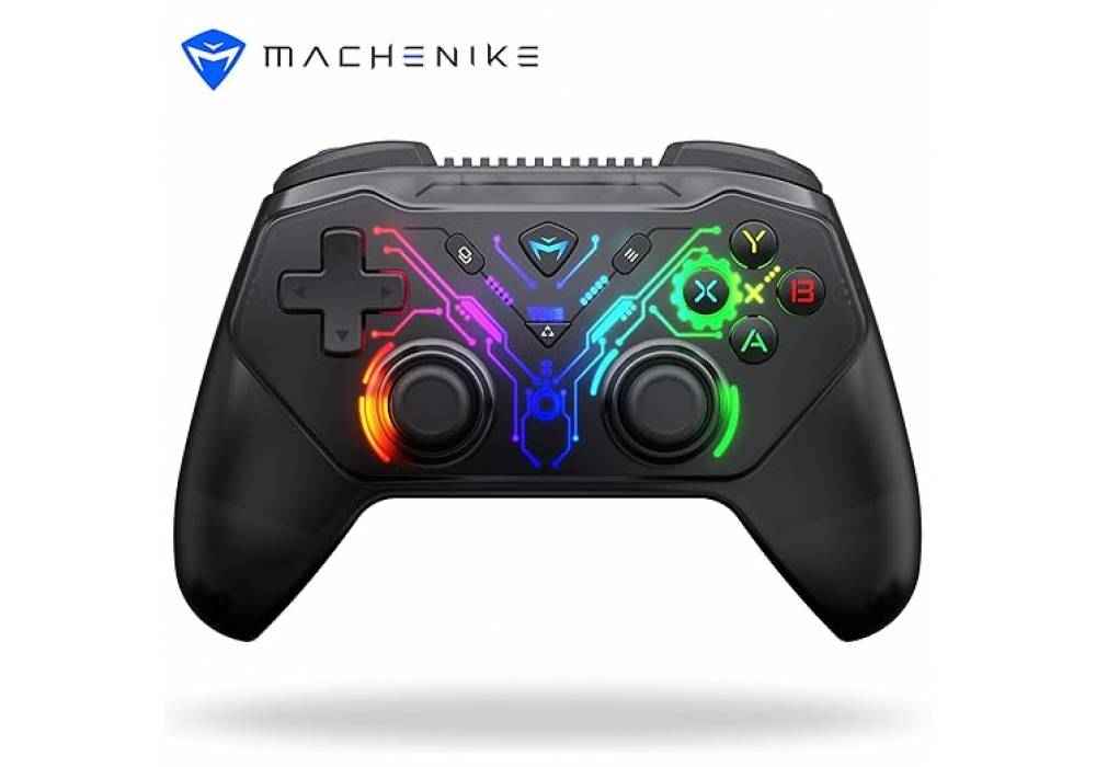 Machenike G3S Wireless Gaming Controller for Windows PC, Switch, Android, LED Backlight Dual Vibration Motors, Dual Connection Modes, Plug and Play PC Controller White