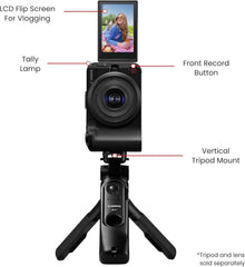 EOS R50 V Mirrorless Camera (Body Only) β APS-C Digital Camera, Flip Screen 4K Video, Interchangeable Lens Camera for Vlogging, Content Creation, Streaming, Filming, Podcasts, TikTok