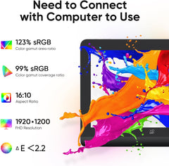 Artist Pro 14 Gen2 Drawing Tablet with Screen 14 inch Graphic Art Tablet with Full Laminated Anti-Glare Screen 16384 Pressure Levels X3 Pro Battery-Free Stylus