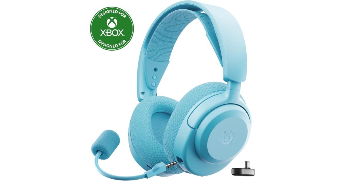 SteelSeries Arctis Nova 3X Wireless Multi-Platform Gaming Headset Mobile App Control 40 HR Battery 2.4GHz/Bluetooth Xbox, PS5, PC, Aqua