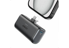 Anker Portable Charger, Nano Power Bank with Built-in USB C Connector, 5,000mAh Portable Charger 22.5W, for iPhone 17/16/15 Series, Samsung S22/23 Series, iPad Pro/Air, AirPods, and More - 18 Month Warranty
