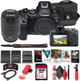 Canon EOS R6 Mark II Mirrorless Camera with 24-105mm f/4 Lens (5666C011) + 64GB Card + Case + Corel Photo Software + LPE6 Battery + Card Reader + More (INTL. Model)