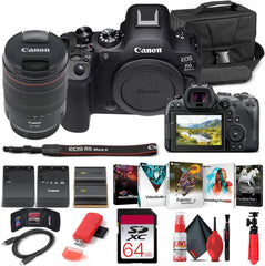 Canon EOS R6 Mark II Mirrorless Camera with 24-105mm f/4 Lens (5666C011) + 64GB Card + Case + Corel Photo Software + LPE6 Battery + Card Reader + More (INTL. Model)