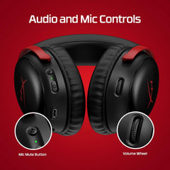 HyperX Cloud III Wireless – Gaming Headset for PC, PS5, PS4, up to 120-hour Battery ,Black