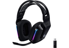 Logitech G733 Lightspeed Wireless Gaming Headset with Suspension Headband, Lightsync RGB, Blue VO!CE mic technology and PRO-G audio drivers - Black